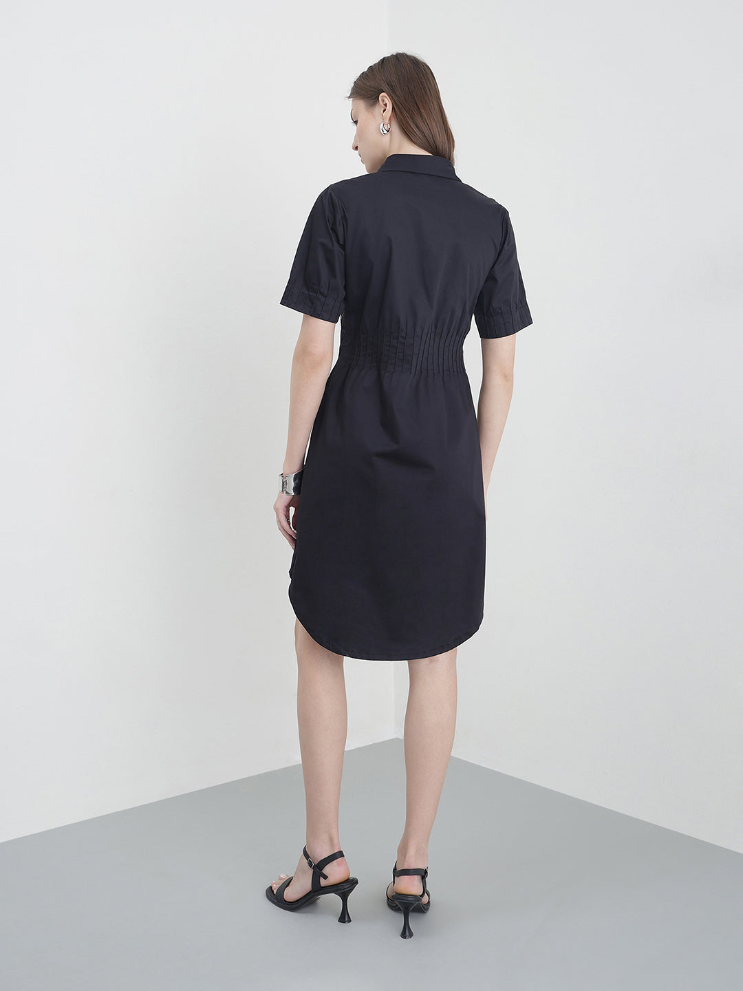 ICONIC Women Black Solid Dress