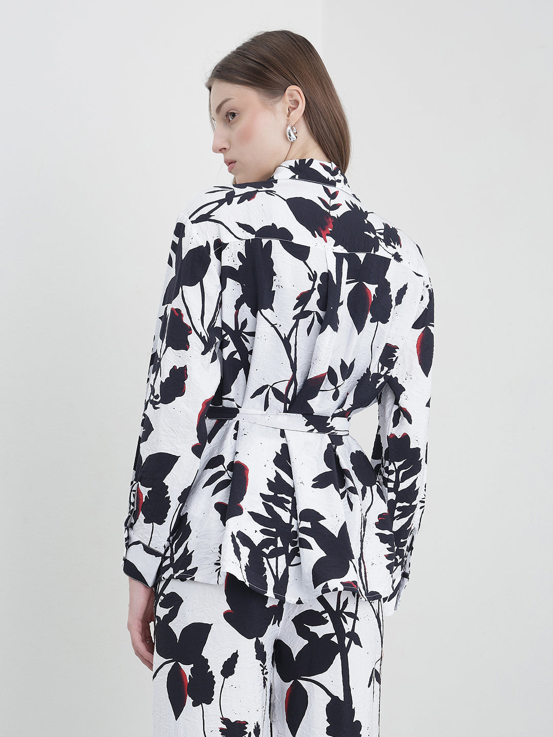 Iconic Women Black Printed Shirt