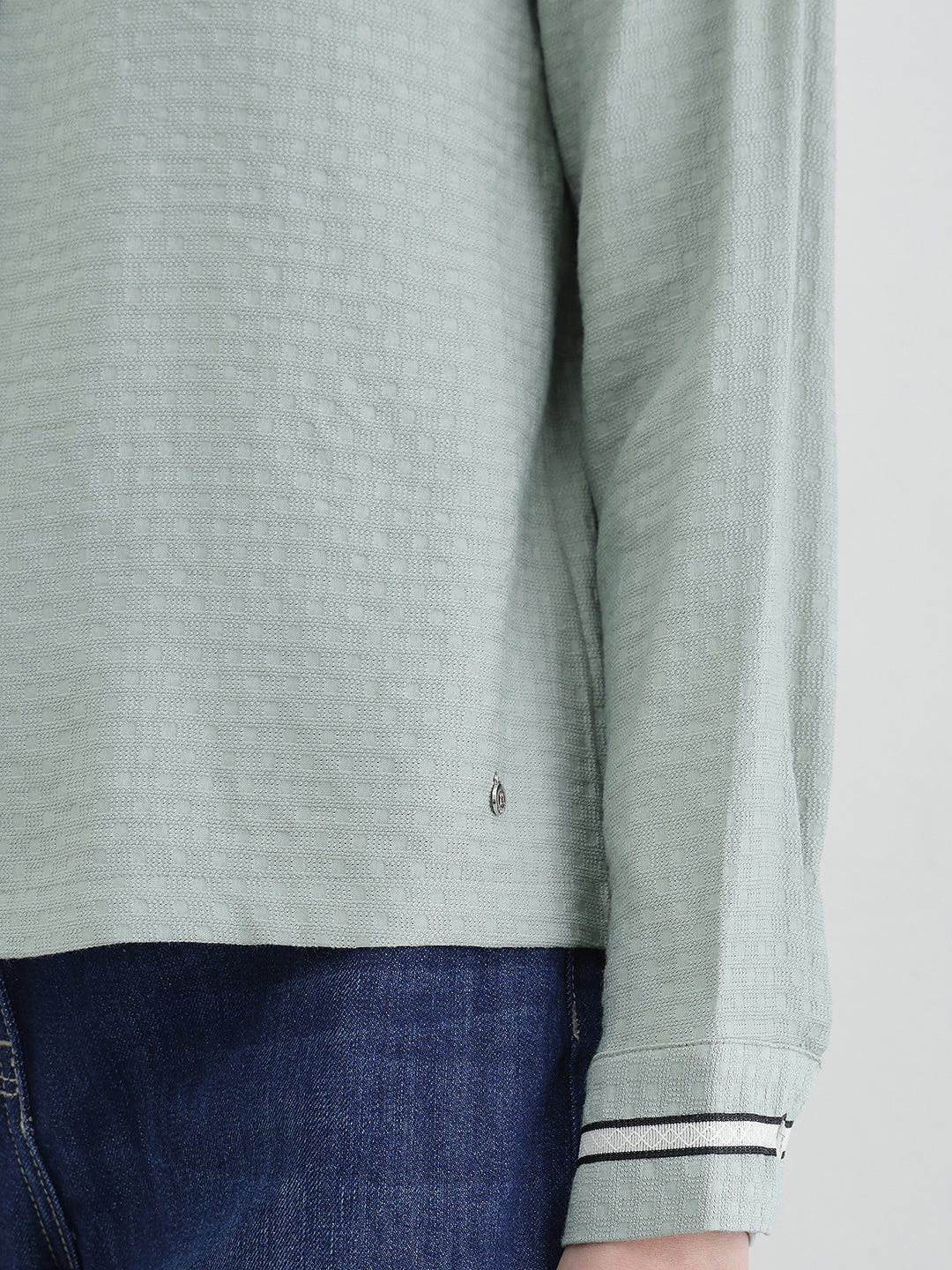 ICONIC Women Green Solid Shirt