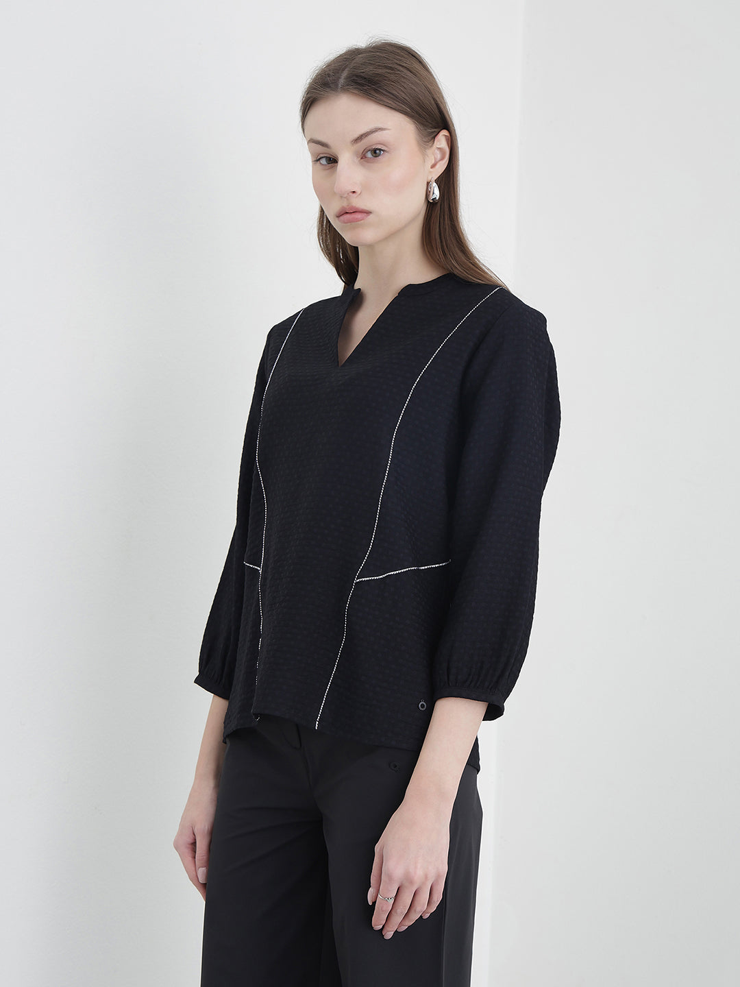 ICONIC Women Black Solid Top