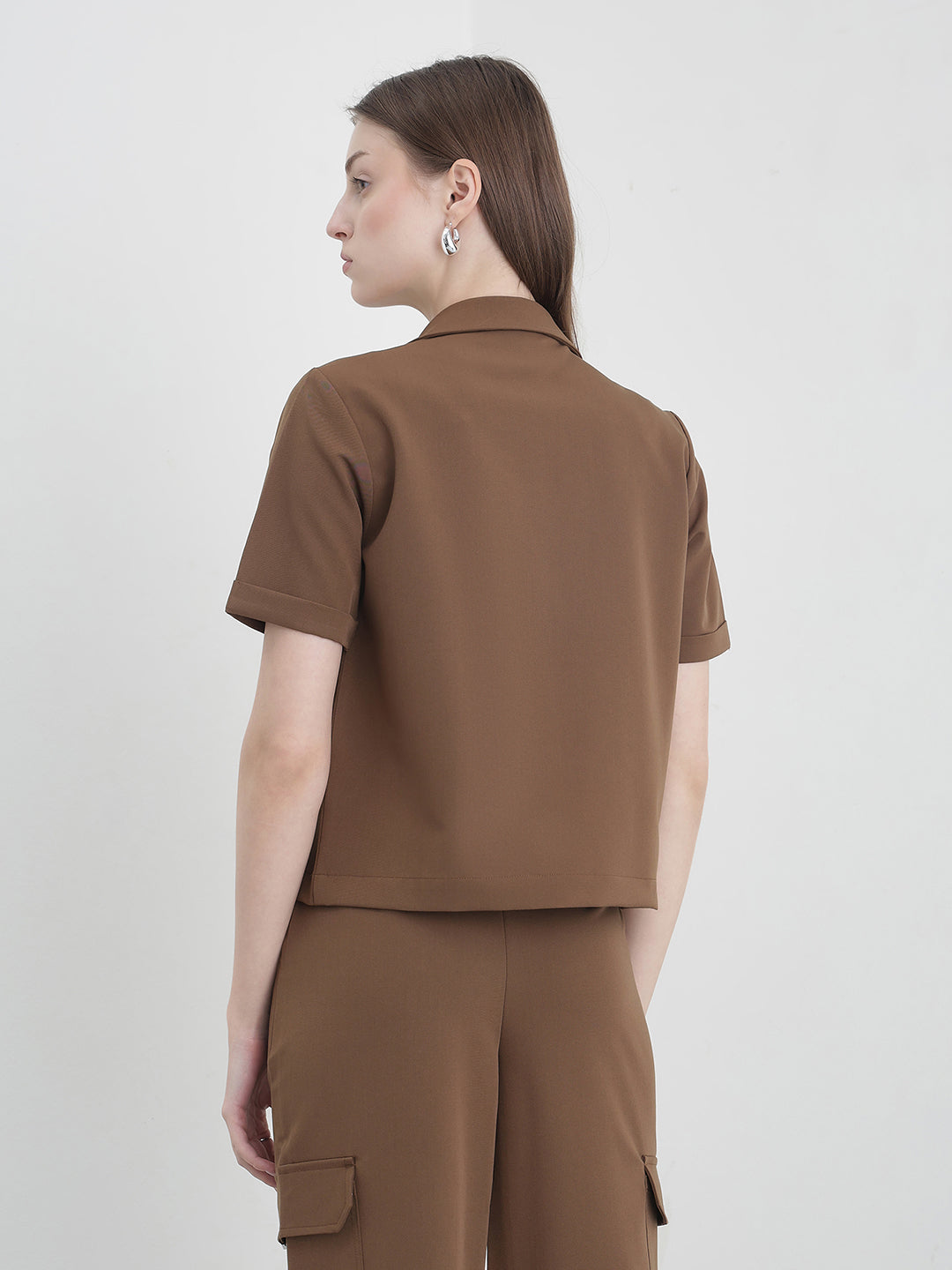 ICONIC Women Brown Solid Top