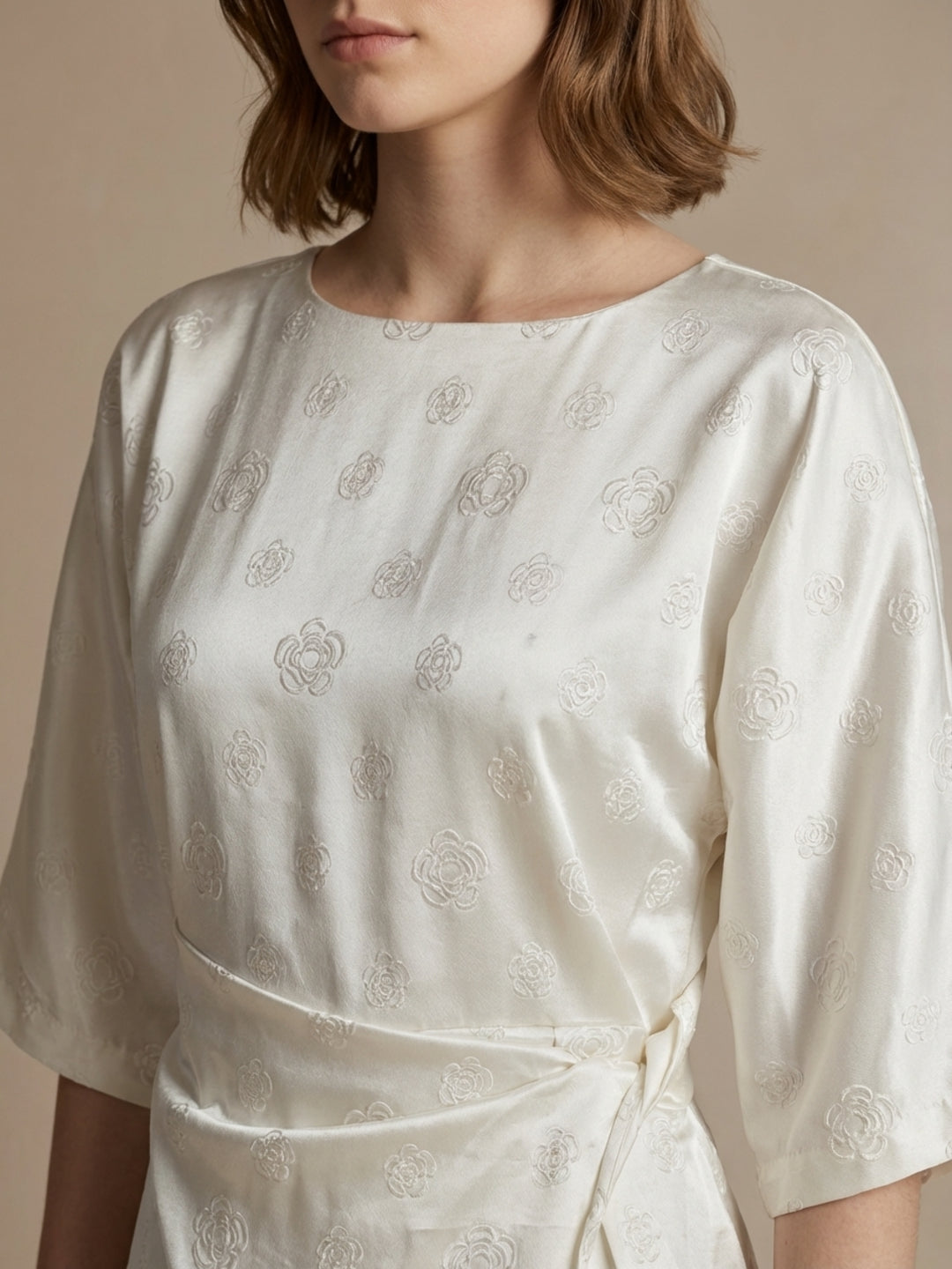 Iconic Women Cream Dress