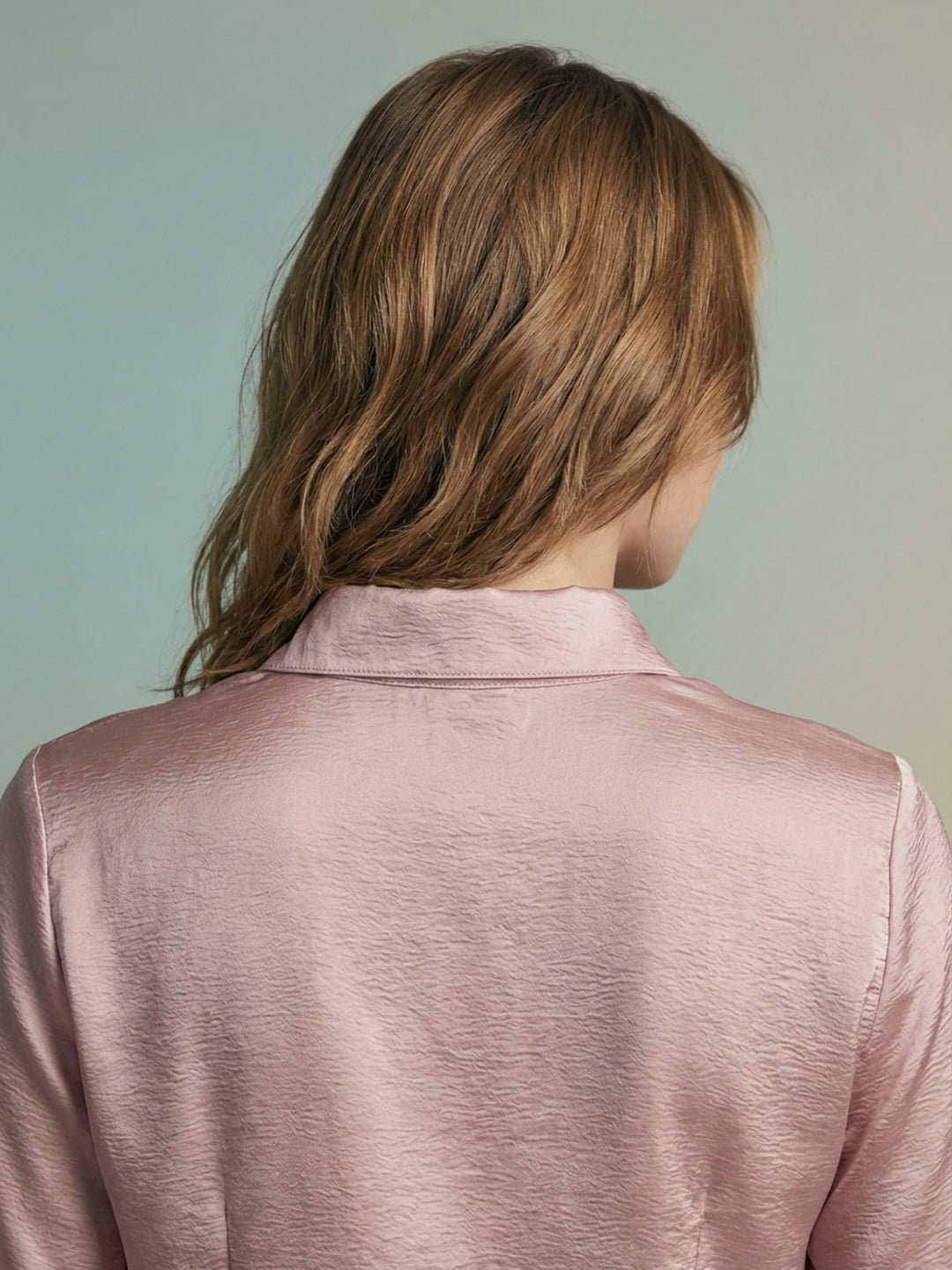 Iconic Women Pink Pleated Shirt