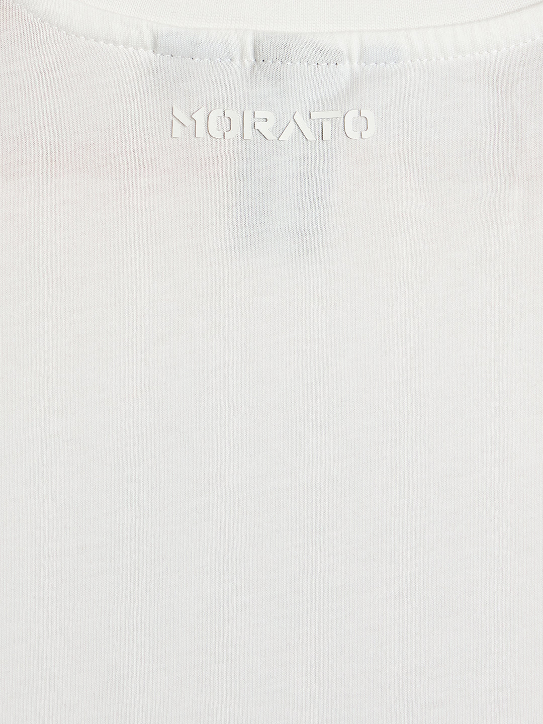 Antony Morato Boys Cream Graphic Print T Shirt