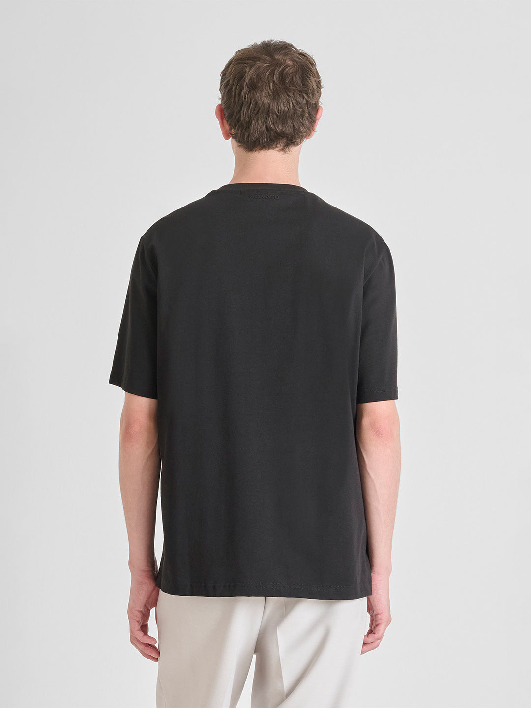 ANTONY MORATO Men Black Jersey Embroidered T-Shirt