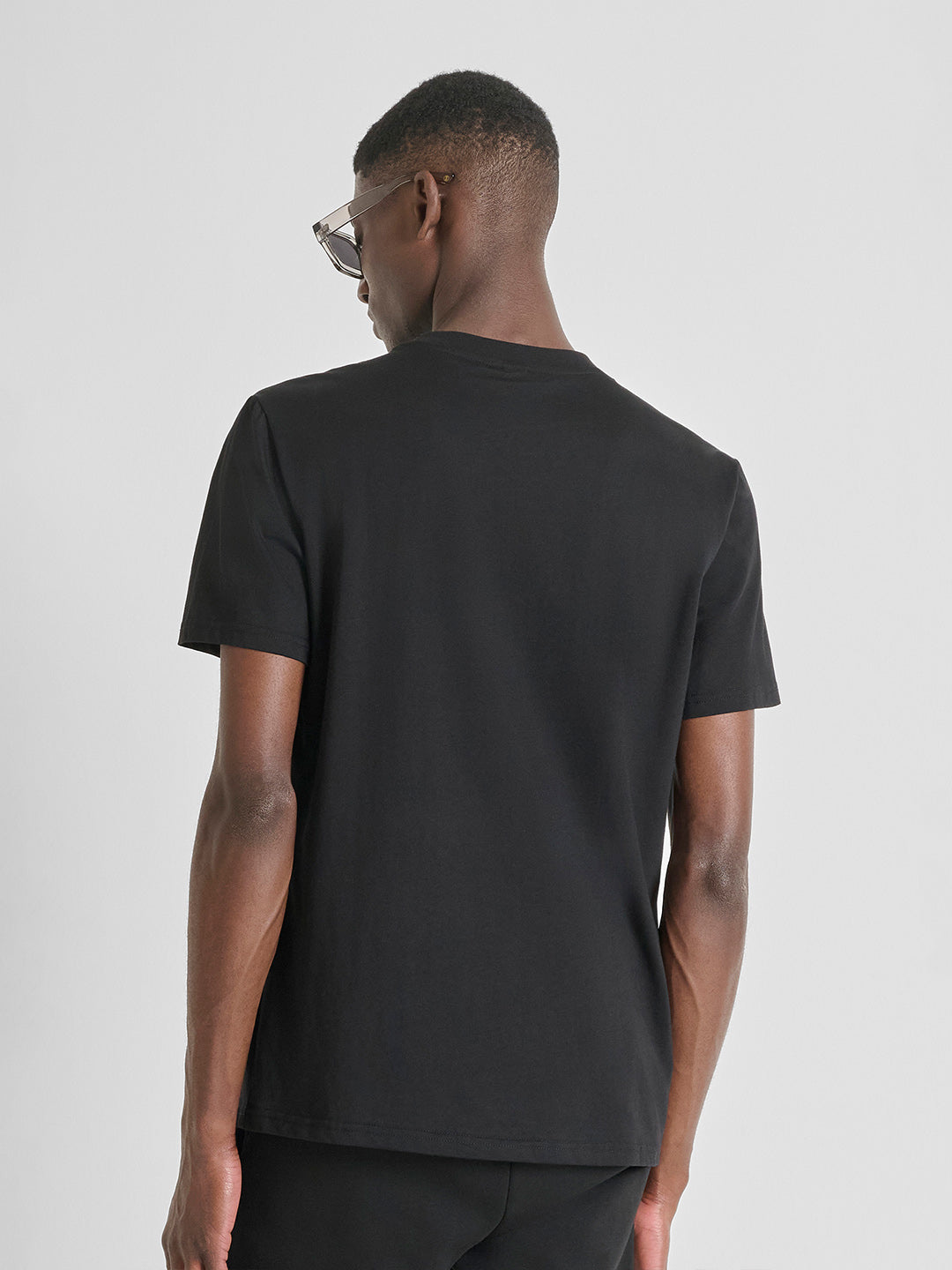 ANTONY MORATO Men Black Rubber Tiger Patch T-Shirt