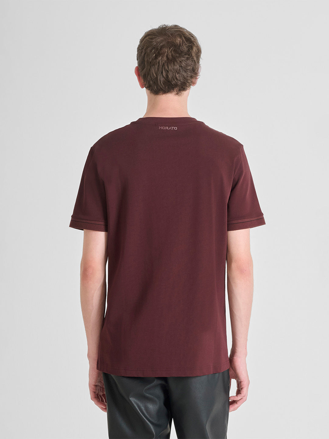 ANTONY MORATO Men Maroon Jersey Slim Fit T-Shirt