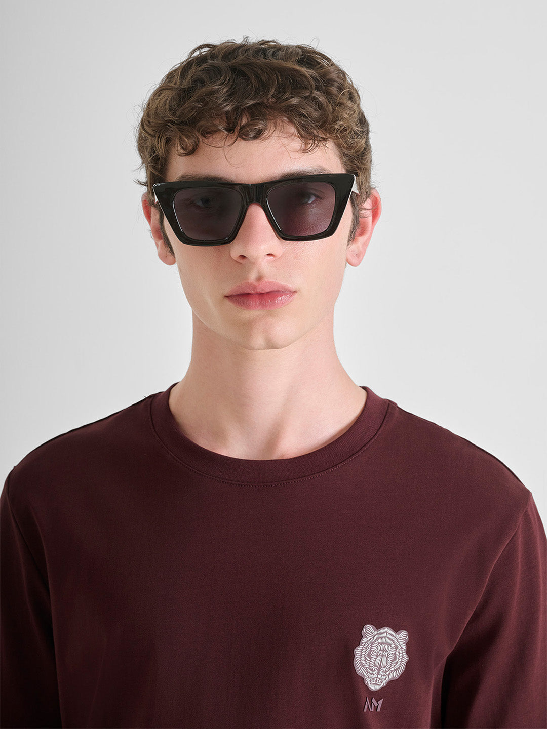 ANTONY MORATO Men Maroon Jersey Slim Fit T-Shirt