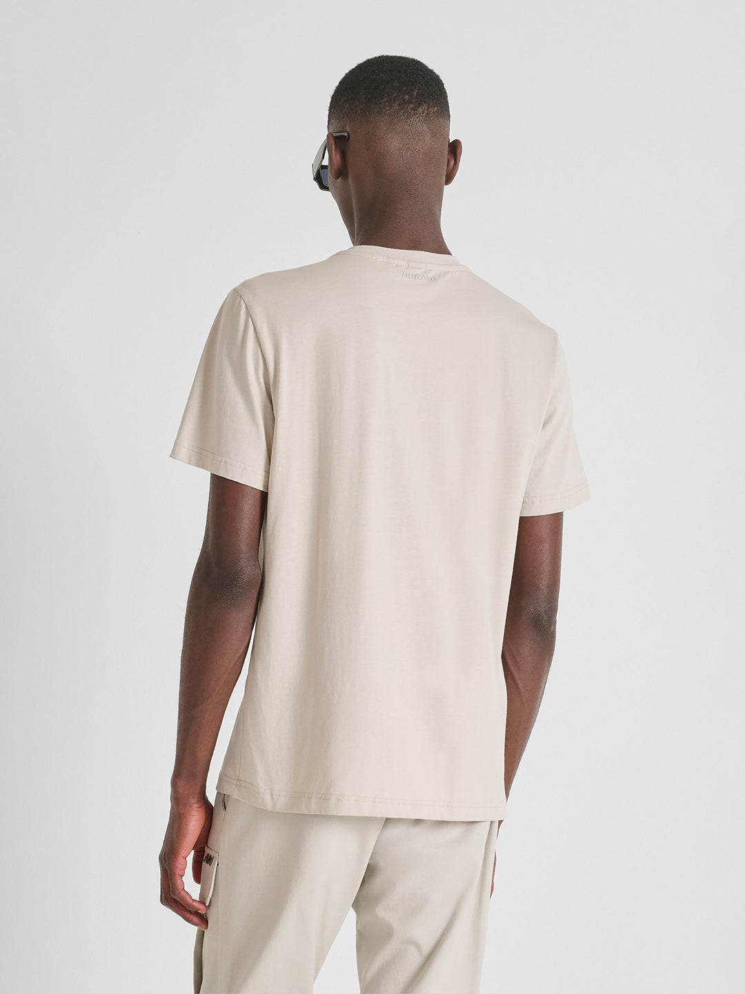 ANTONY MORATO Men Cream Jersey Matt Printed T-Shirt