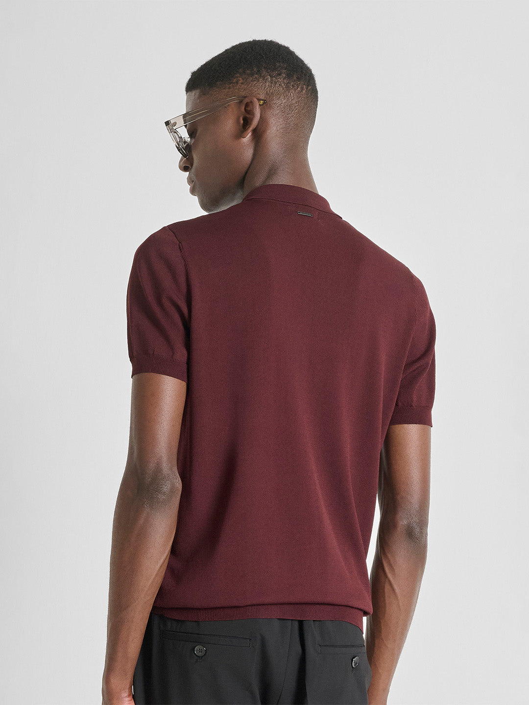 ANTONY MORATO Men Maroon Slim Fit Polo T-Shirt