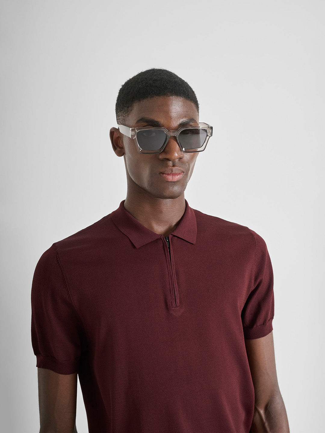 ANTONY MORATO Men Maroon Slim Fit Polo T-Shirt