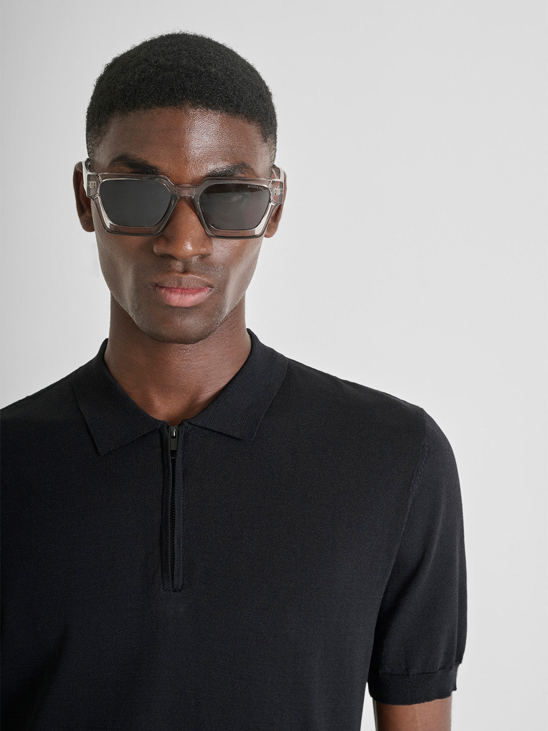 ANTONY MORATO Men Black Slim Fit Polo T-Shirt