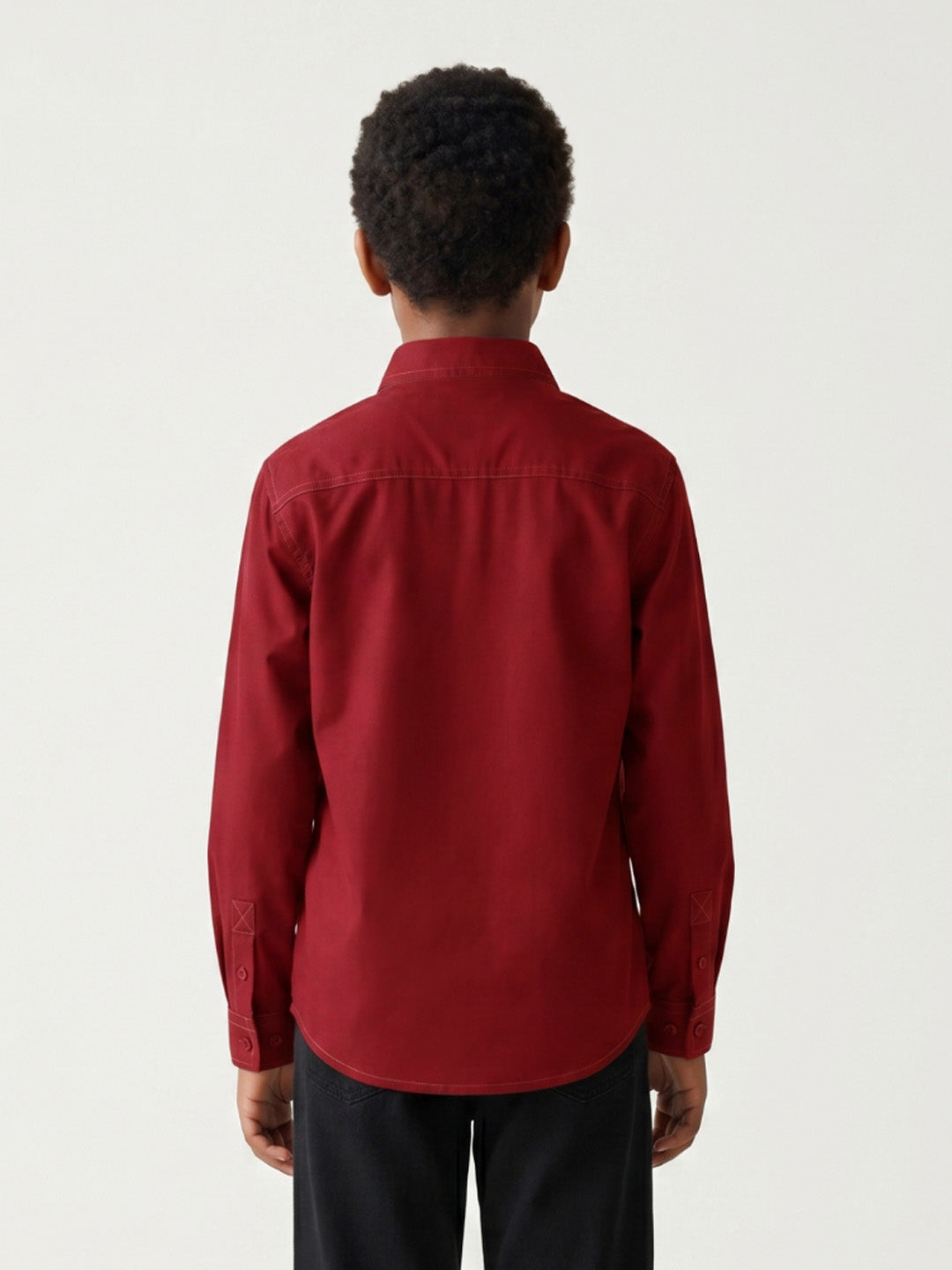 True Religion Boys Red Cotton Shirt