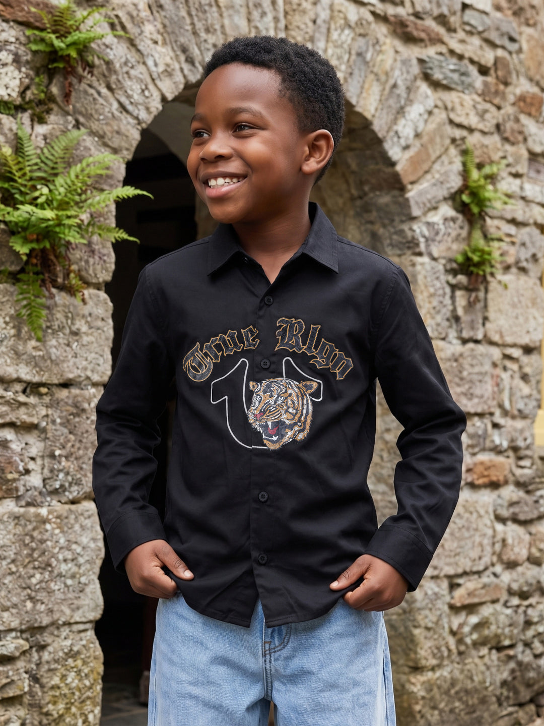 True Religion Boys Black Shirt