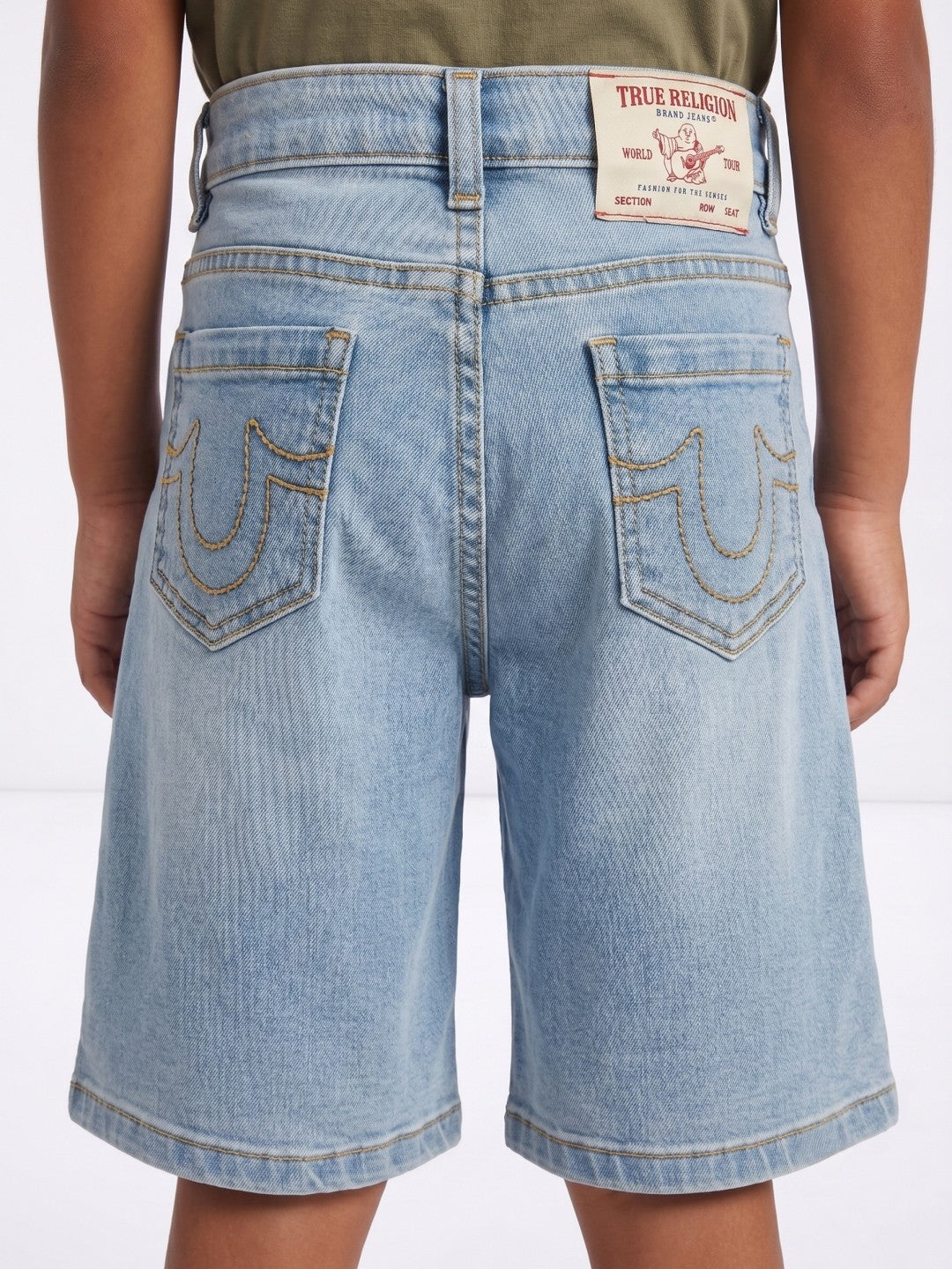 True Religion Blue Cotton Regular Fit Boys Shorts
