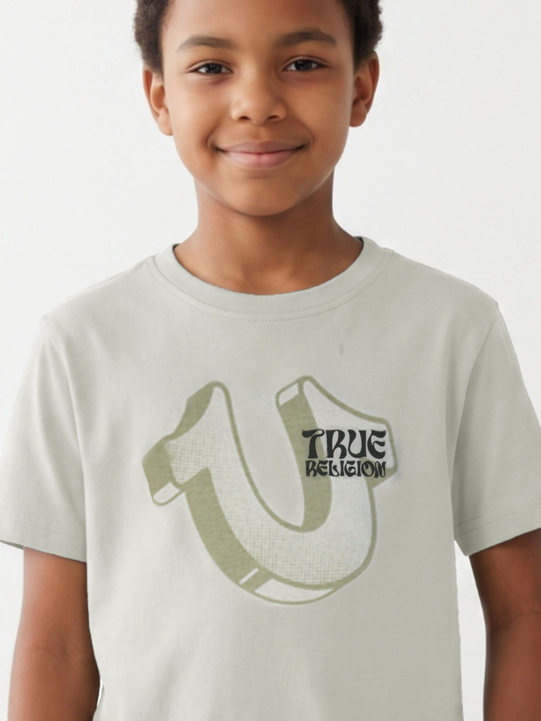 True Religion Boys Beige Cotton T-Shirt