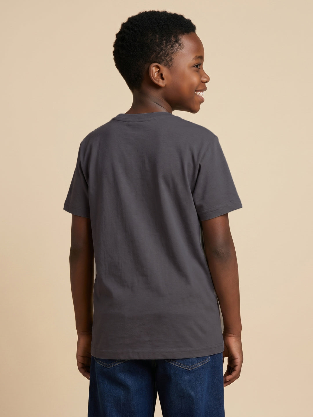True Religion Boys Grey Cotton T-Shirt