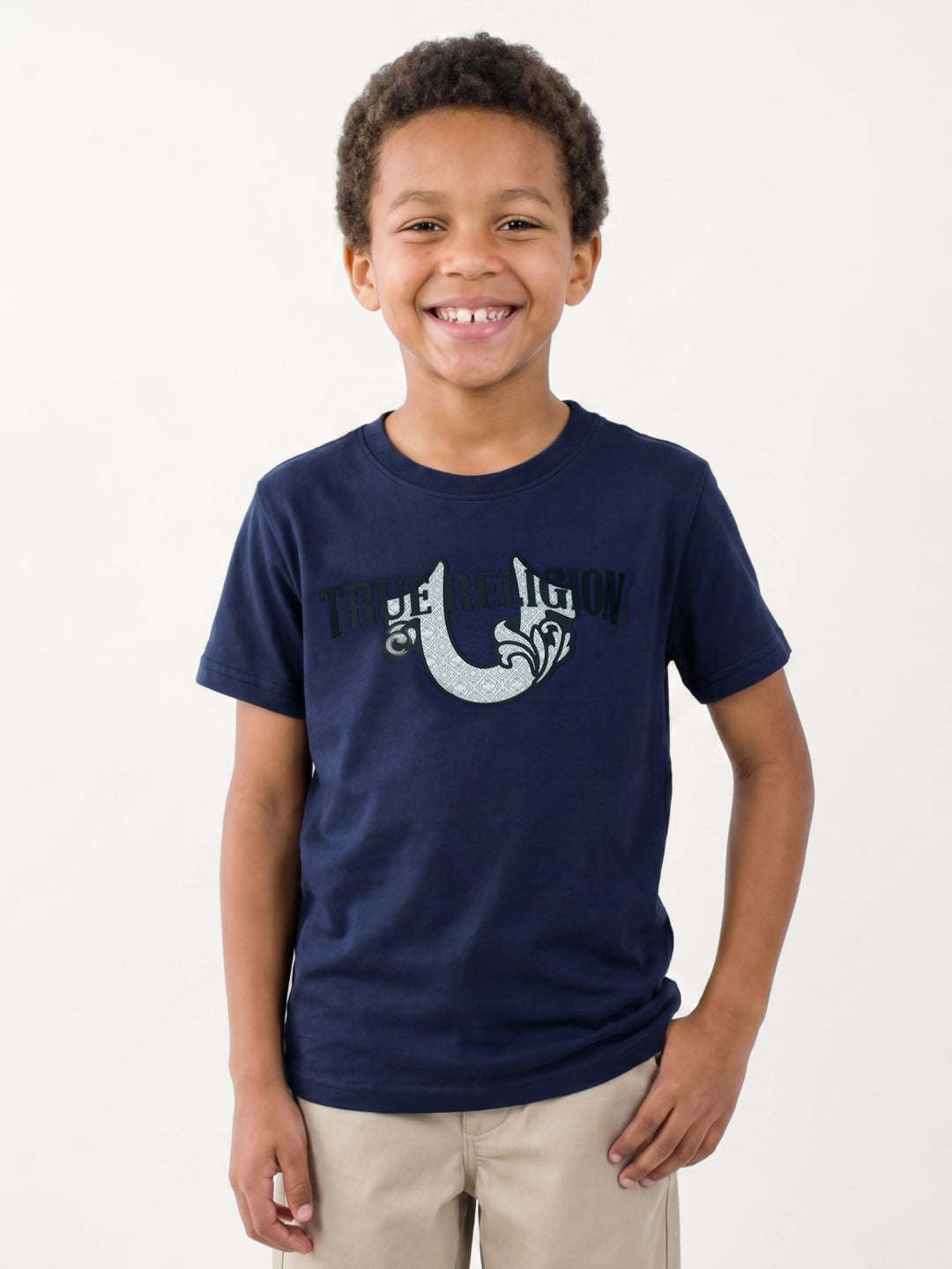 True Religion Boys Blue Cotton T-Shirt