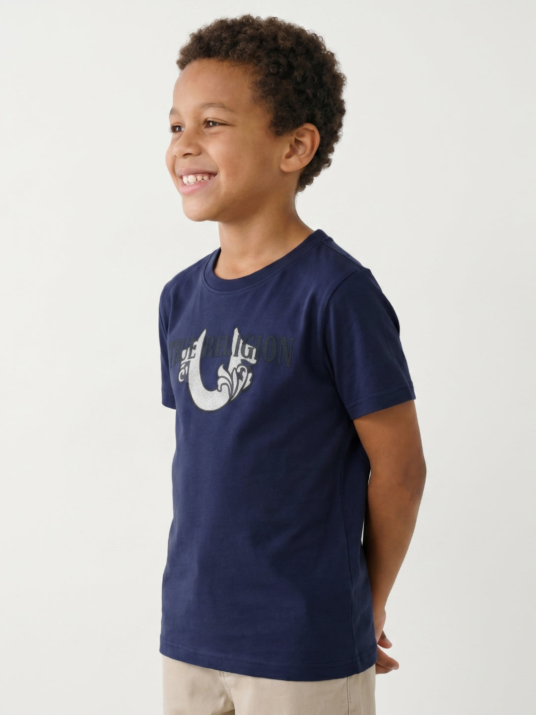 True Religion Boys Blue Cotton T-Shirt