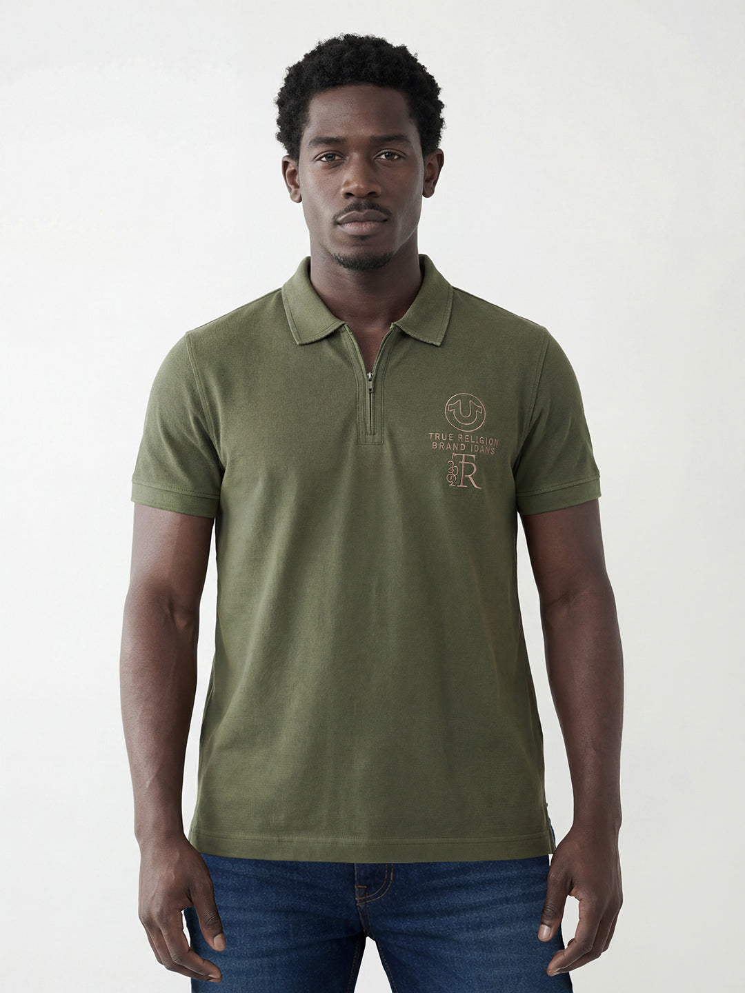 True Religion Men Green Polo T-Shirt