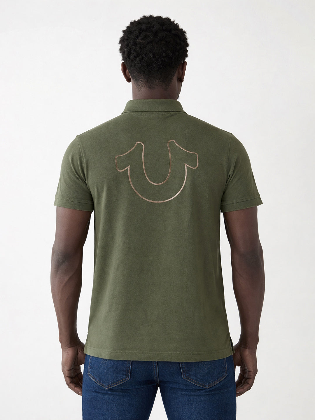 True Religion Men Green Polo T-Shirt