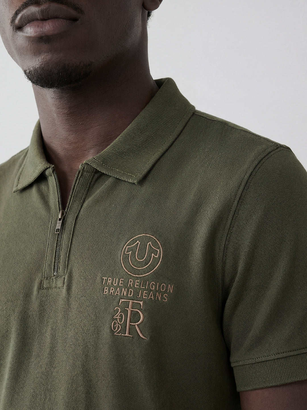 True Religion Men Green Polo T-Shirt