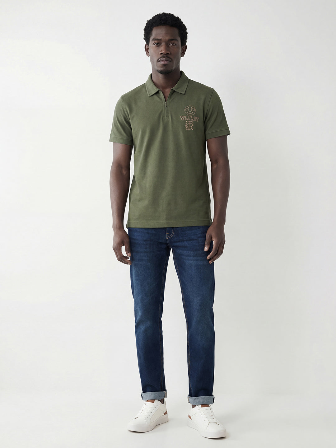 True Religion Men Green Polo T-Shirt