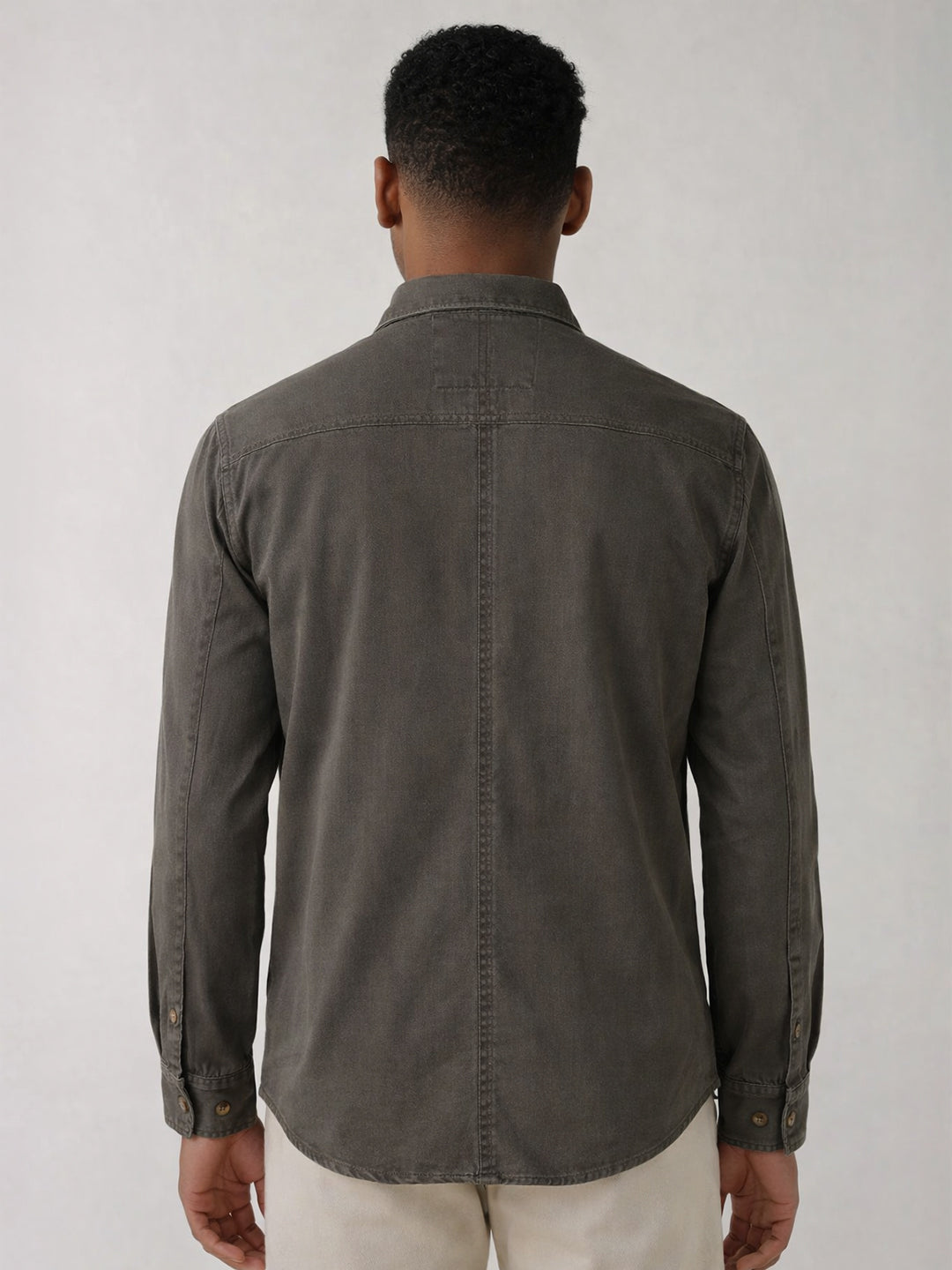 True Religion Men Green Cotton Shirt