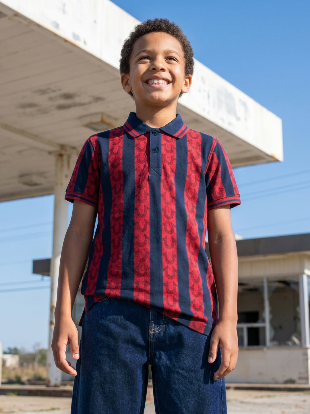 True Religion Boys Multi Striped Cotton T-Shirt