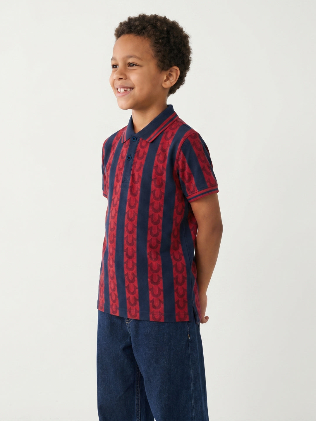 True Religion Boys Multi Striped Cotton T-Shirt