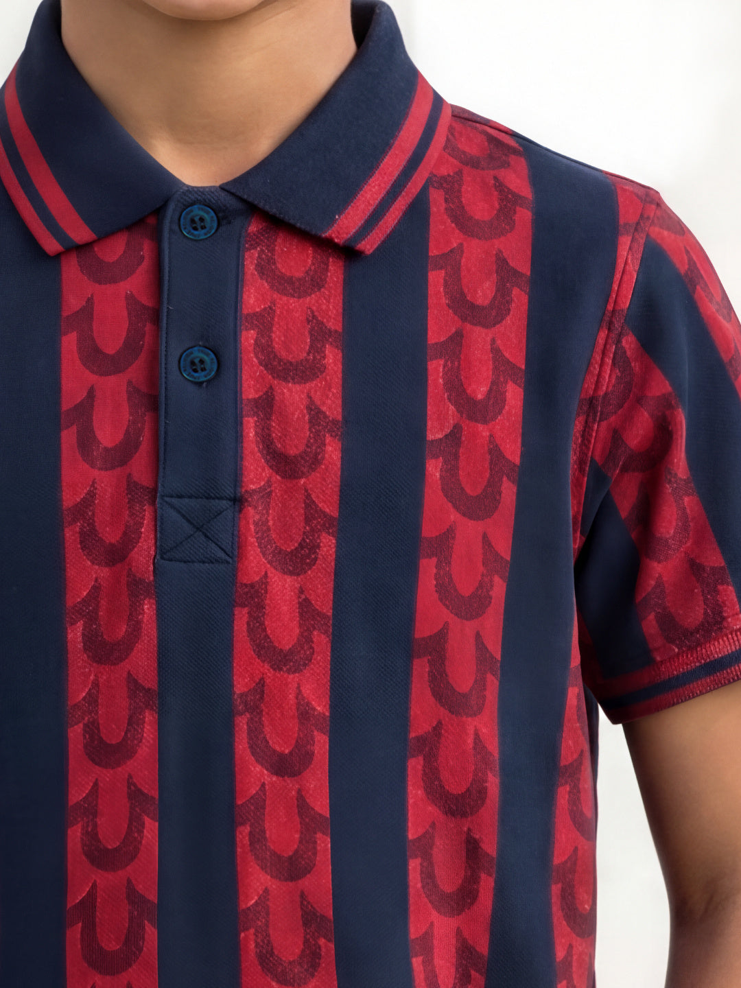 True Religion Boys Multi Striped Cotton T-Shirt