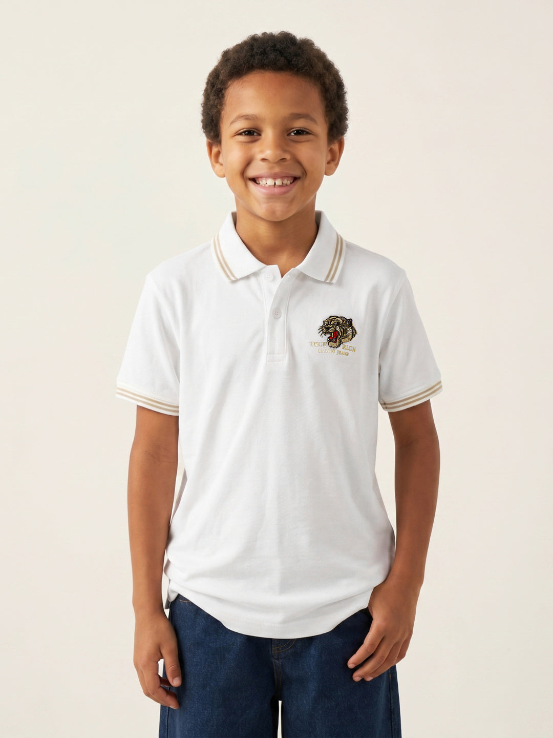 True Religion Boys White Cotton T-Shirt