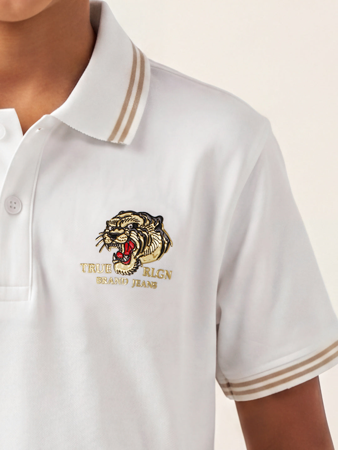 True Religion Boys White Cotton T-Shirt