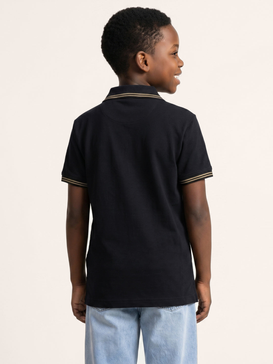 True Religion Boys Black Cotton T-Shirt
