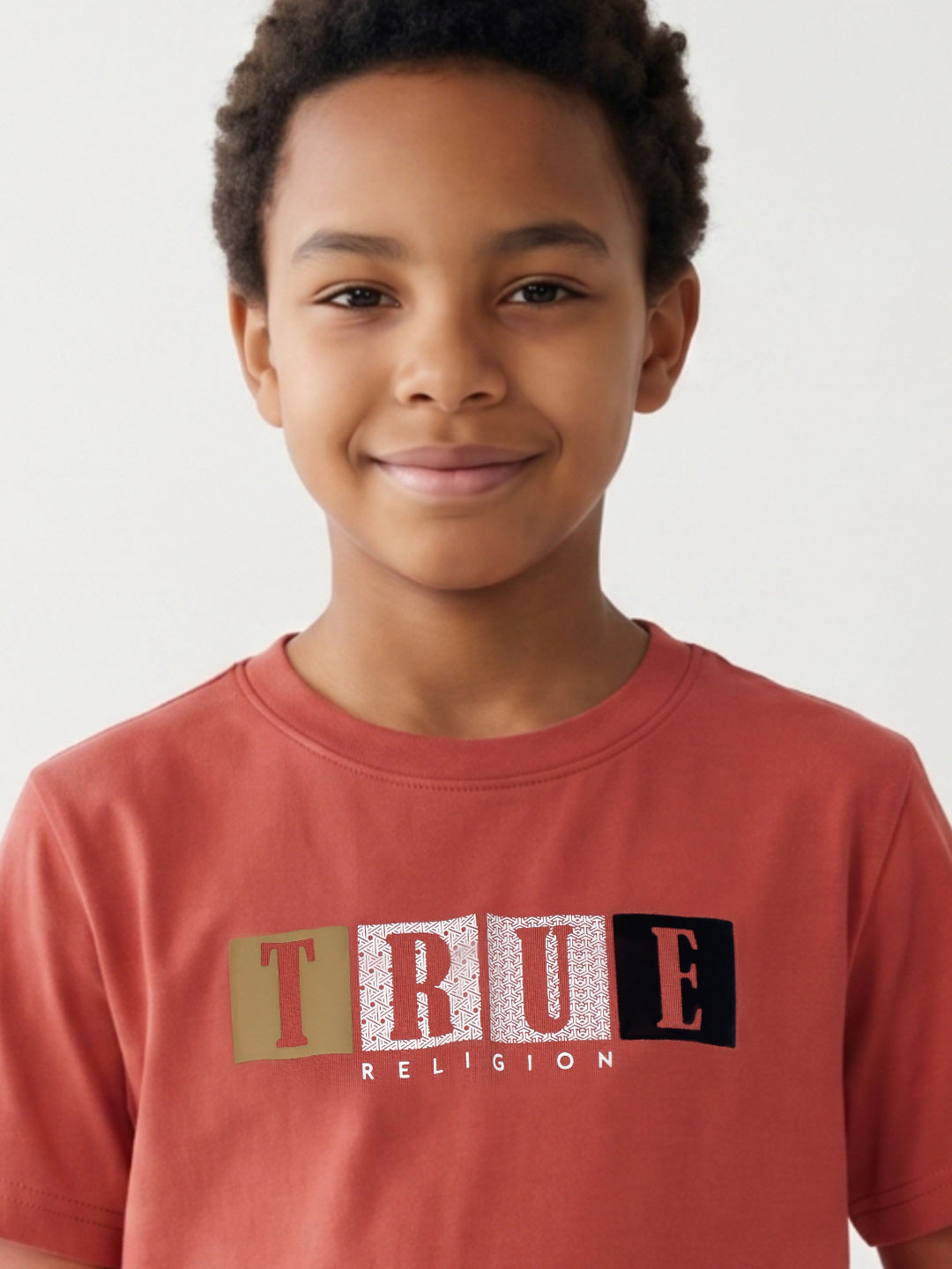 True Religion Boys Red Cotton T-Shirt