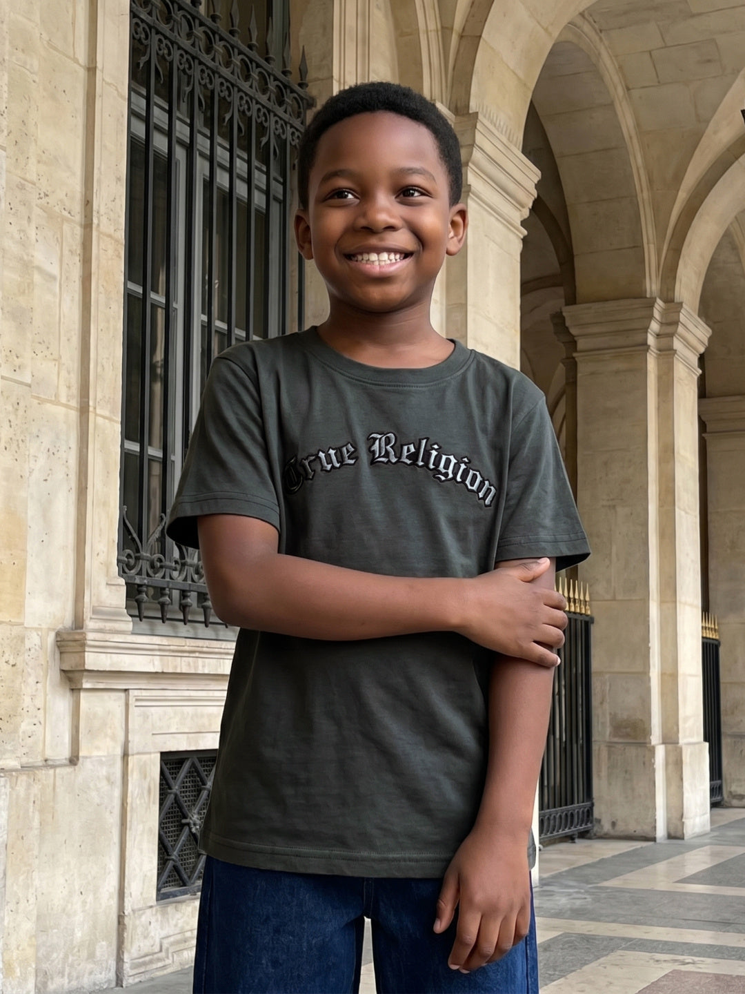 True Religion Boys Green Cotton T-Shirt