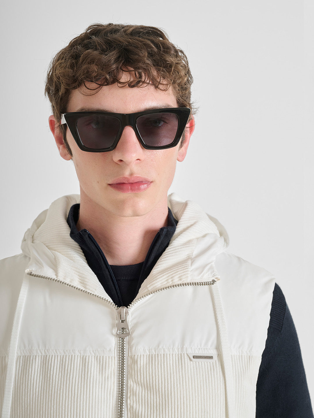 ANTONY MORATO Men White Quilted Corduroy Puffer Jacket