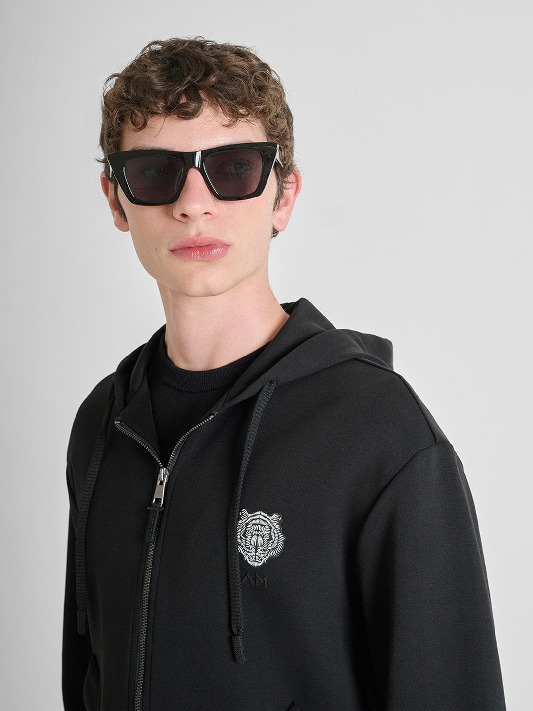 ANTONY MORATO Men Black Hoodie Sweatshirt