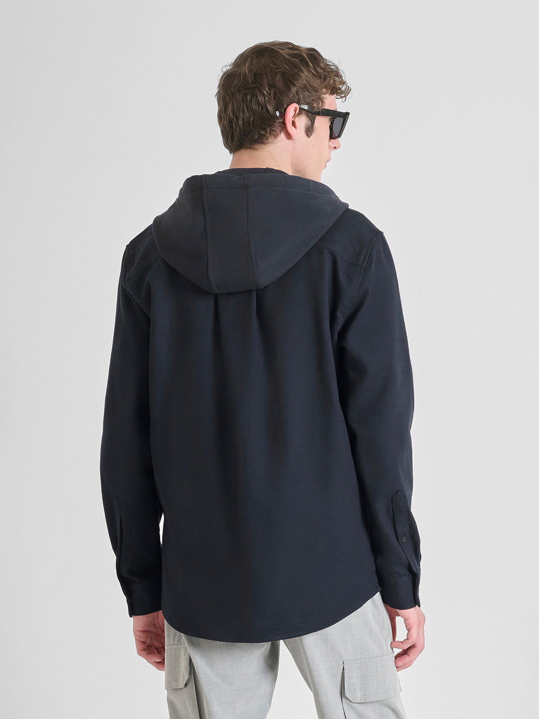ANTONY MORATO Men Navy Blue Cotton Shacket