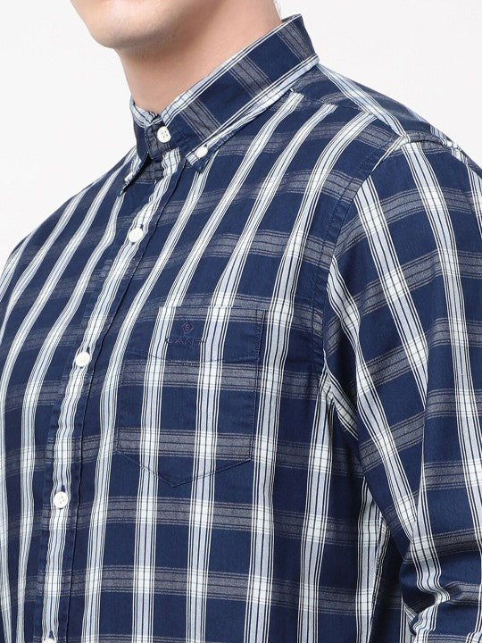 Gant Blue Checked Regular Fit Shirt
