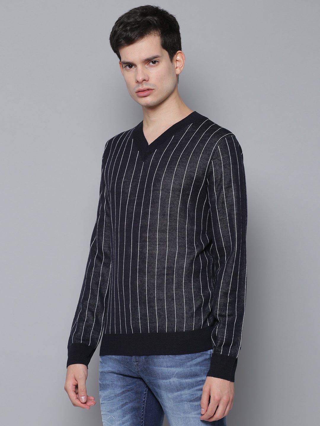 Antony Morato Men Blue V Neck Sweater