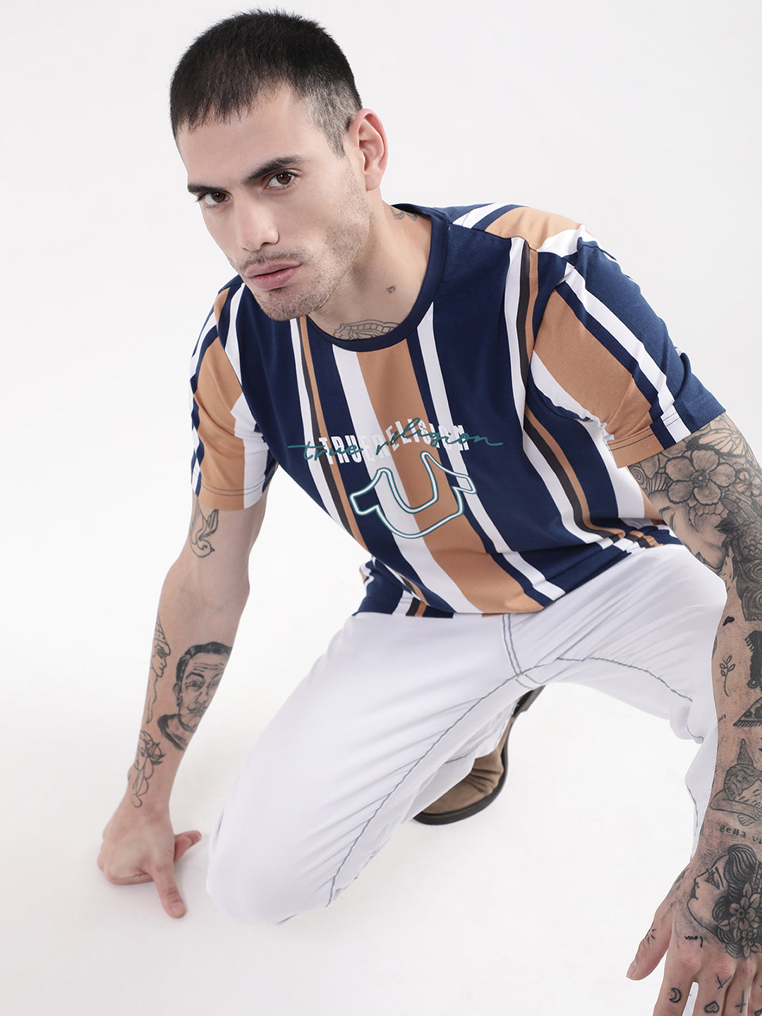 True Religion Multi Digital Logo Regular Fit T-Shirt