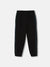 Blue Giraffe Boys Black Solid Relaxed Fit Track Pants