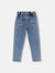 Elle Kids Girls Blue Solid Relaxed Fit Jeans