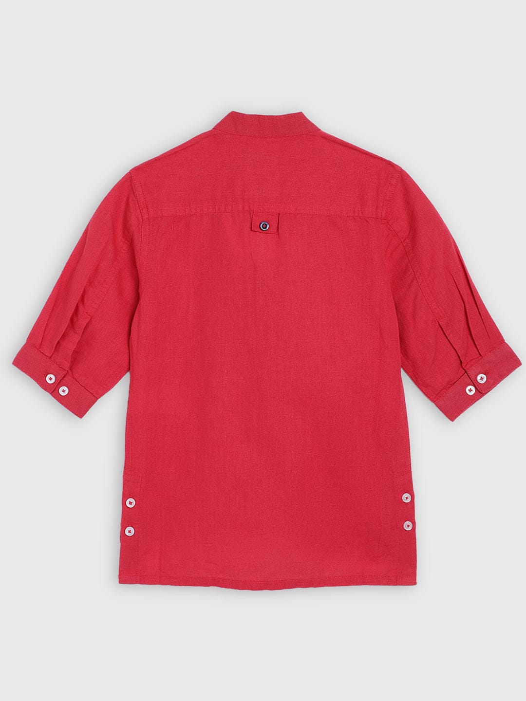 Blue Giraffe Boys Band Collar Shirt