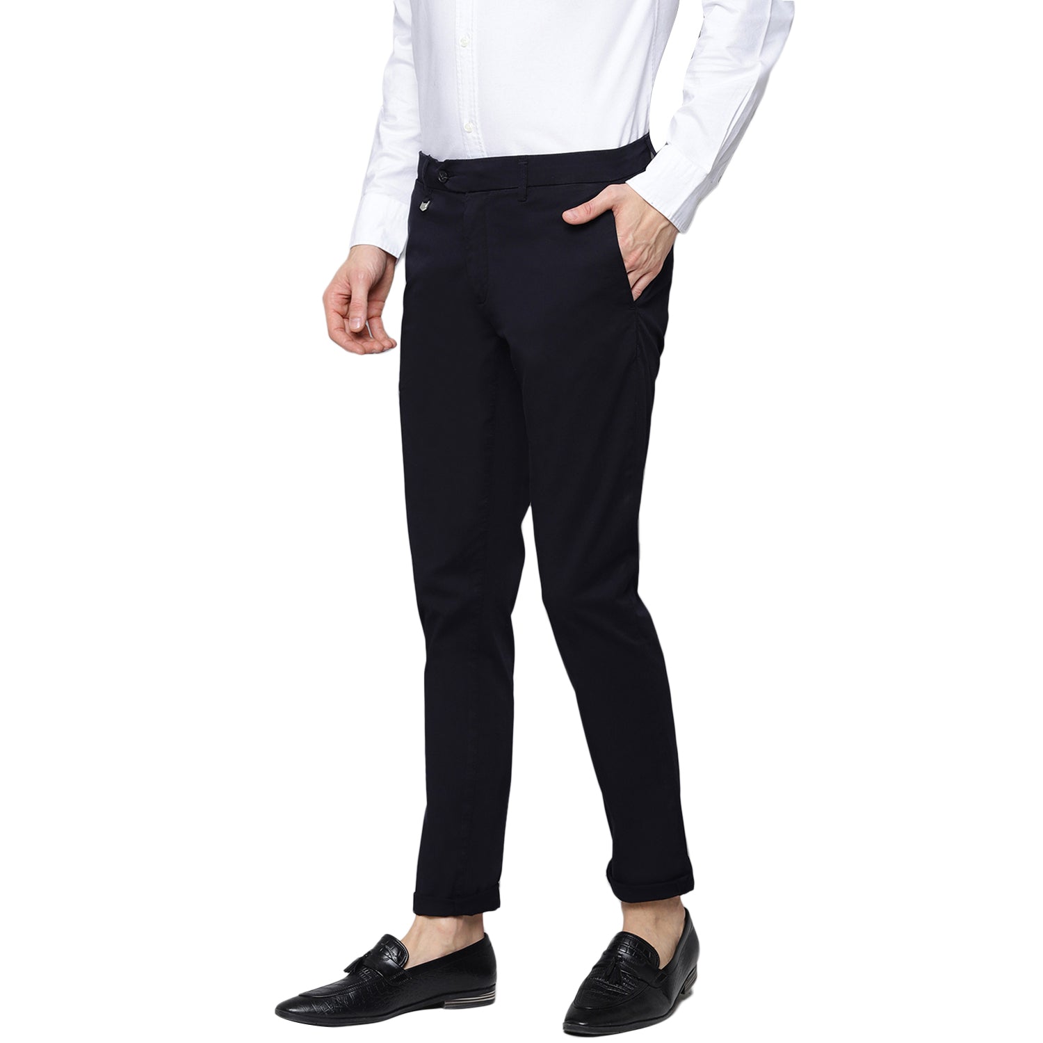 Antony Morato Men Blue Solid Skinny Fit Trouser