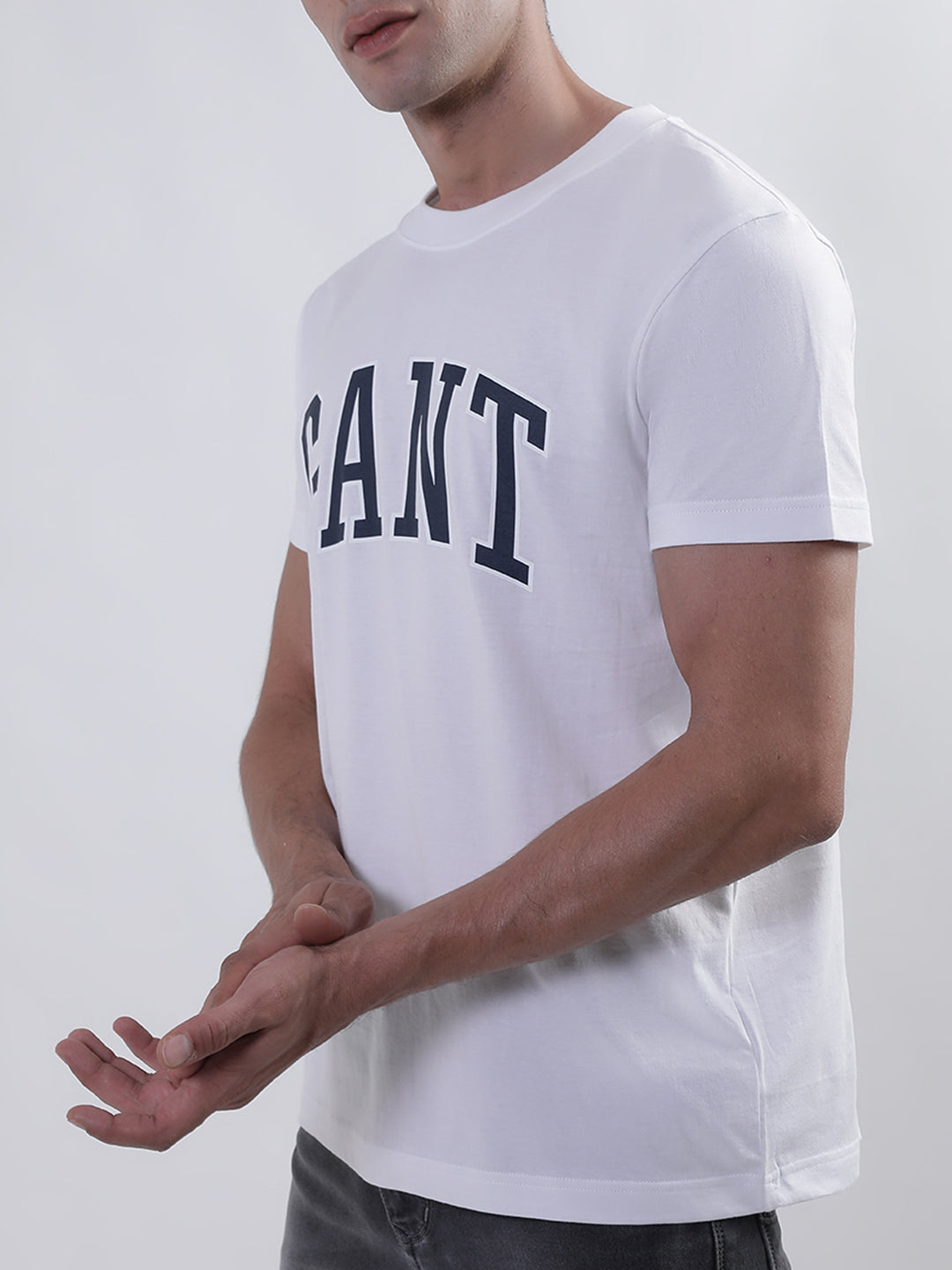 Gant White Logo Regular Fit T-Shirt