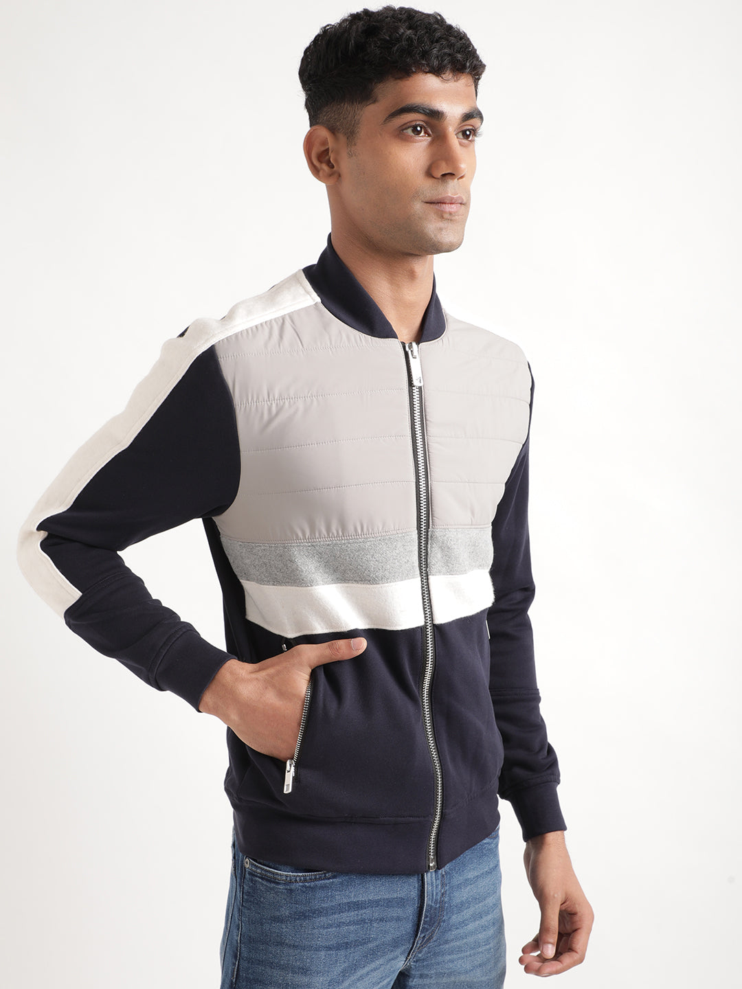 Antony Morato Men Blue Solid Hooded Sweatshirt