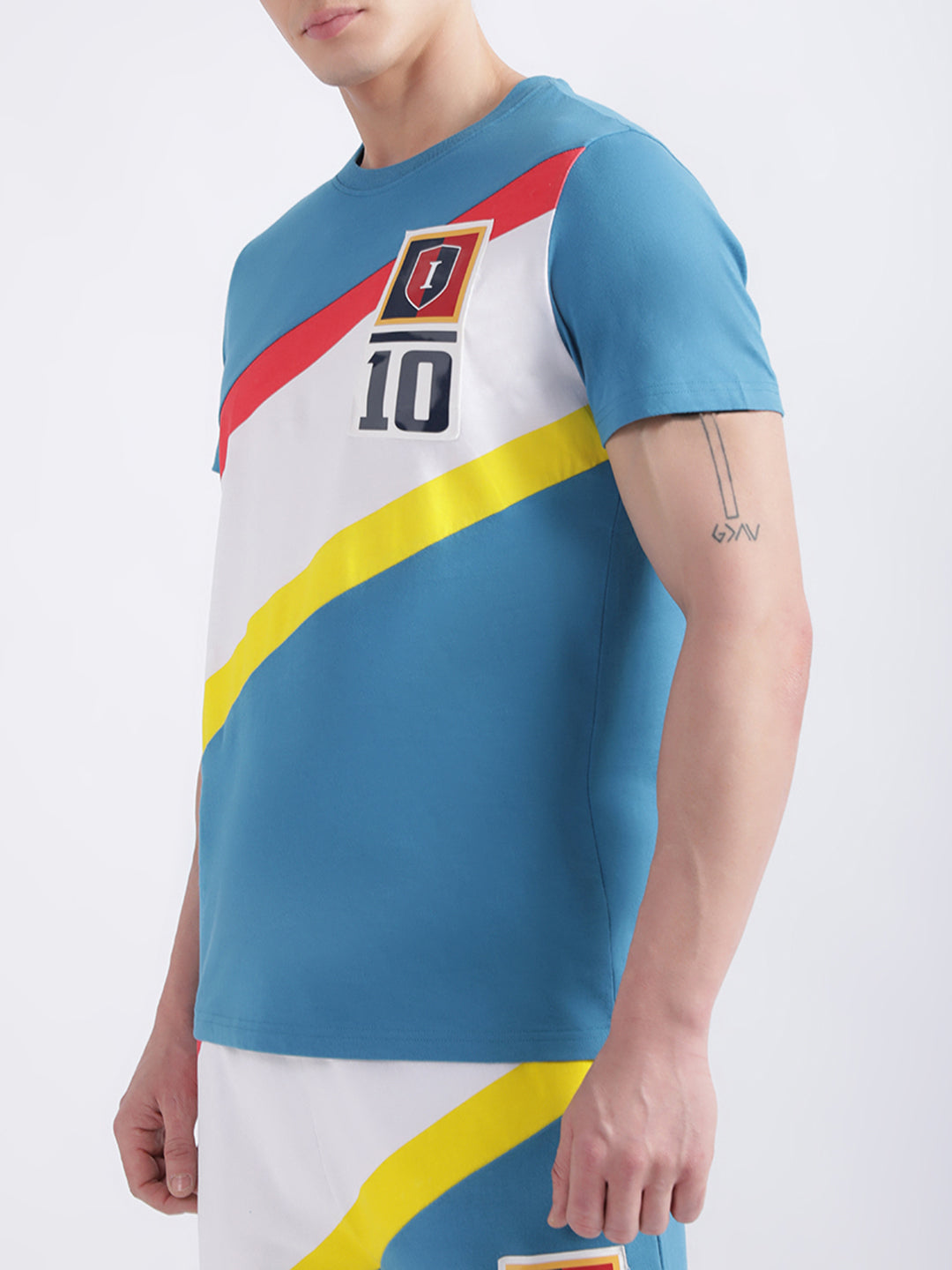 Iconic Blue Striped Regular Fit T-Shirt