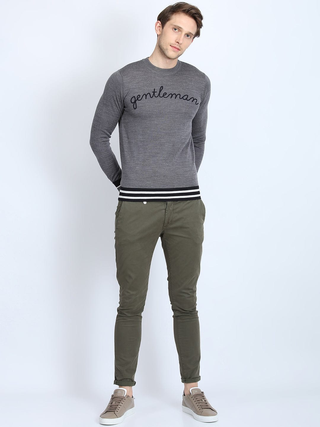 Antony Morato Men Grey Sweater